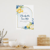 Affiche de bienvenue de douche nuptiale à fleurs b (Cuisine)