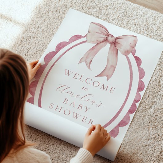 Affiche de bienvenue de douche pour bébé garçon ro