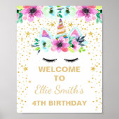 Affiche de bienvenue de fête d'anniversaire de la  (Devant)