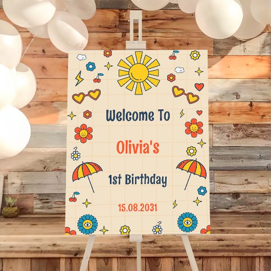 Affiche de bienvenue de fête d'anniversaire super 