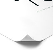 Affiche de bienvenue de Fête des mariées Bleu d'hi (Coin)