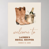 Affiche de bienvenue de Fête des mariées Boots Cow (Devant)