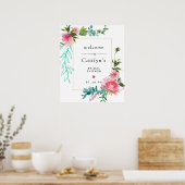 Affiche de bienvenue de Fête des mariées de Boho r (Cuisine)