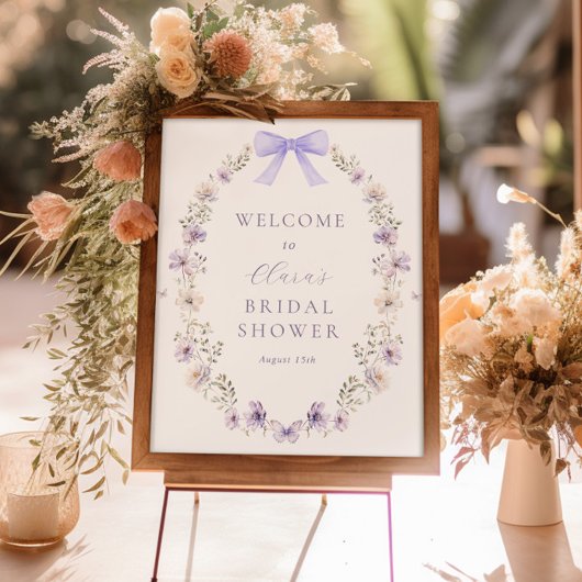 Affiche de bienvenue de Fête des mariées de Bow Fl