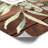 Affiche de bienvenue de Fête des mariées de feuill (Coin)