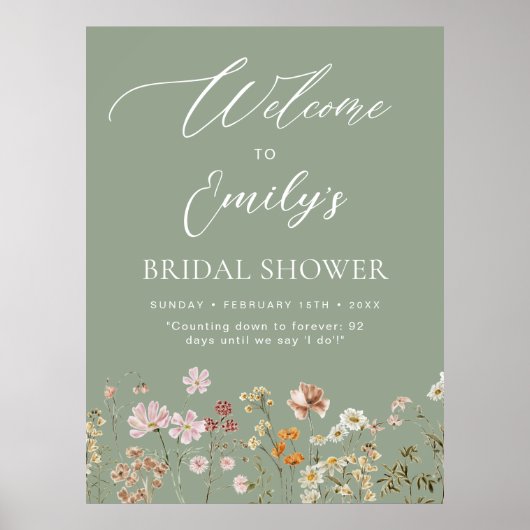 Affiche de bienvenue de Fête des mariées de Fleur (Devant)