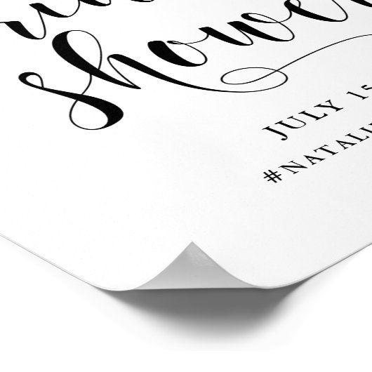 Affiche de bienvenue de Fête des mariées de script (Coin)