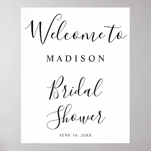 Affiche de bienvenue de Fête des mariées de script (Devant)