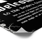 Affiche de bienvenue de Fête des mariées d'Hallowe (Coin)