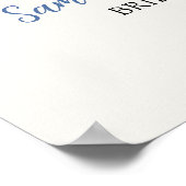 Affiche de bienvenue de Fête des mariées Dusty Blu (Coin)