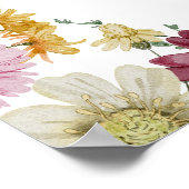 Affiche de bienvenue de Fête des mariées Fleur sau (Coin)