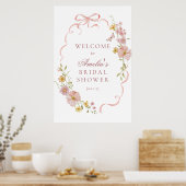 Affiche de bienvenue de Fête des mariées Fleurs et (Cuisine)