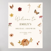 Affiche de bienvenue de Fête des mariées Florale C (Devant)