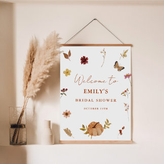 Affiche de bienvenue de Fête des mariées Florale C