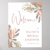 Affiche de bienvenue de Fête des mariées florale d (Devant)