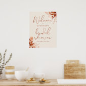 Affiche de bienvenue de Fête des mariées florale r (Cuisine)