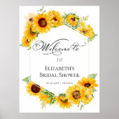 Affiche de bienvenue de Fête des mariées géométriq (Devant)