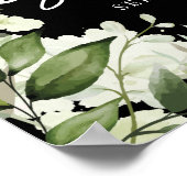 Affiche de bienvenue de Fête des mariées noire bla (Coin)