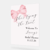 Affiche de bienvenue de Fête des mariées rose Bow (Angle)