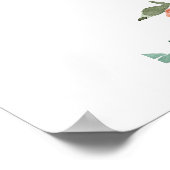 Affiche de bienvenue de Fête des mariées Turquoise (Coin)