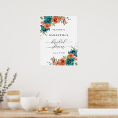 Affiche de bienvenue de Fête des mariées Turquoise (Cuisine)