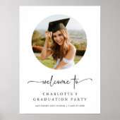 Affiche de bienvenue de graduation de la photo du  (Devant)