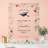Affiche de bienvenue de graduation Fleur sauvage a (Mariage)