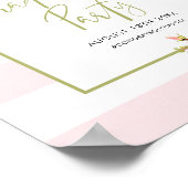 Affiche de bienvenue de graduation florale en rayu (Coin)