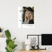 Affiche de bienvenue de graduation photo moderne (Bureau à domicile)