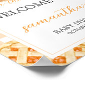 Affiche de bienvenue de l' du Baby shower à tarte  (Coin)