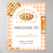 Affiche de bienvenue de l' du Baby shower à tarte  (Devant)