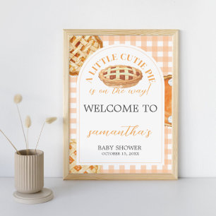 Affiche de bienvenue de l' du Baby shower à tarte
