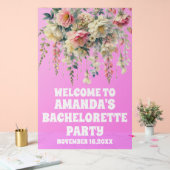 Affiche de bienvenue de la bachelorette florale ac (Mariage)