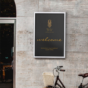 Affiche de bienvenue de la boutique de lingerie de