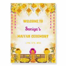 Affiche de bienvenue de la cérémonie de Maiyan, si