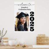 Affiche de bienvenue de la fête de graduation avec (Cuisine)