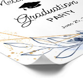 Affiche de bienvenue de la fête de graduation des  (Coin)