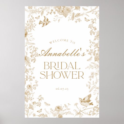 Affiche de bienvenue de la Fête des mariées Floral (Devant)