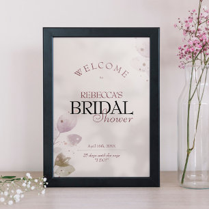 Affiche de bienvenue de la Fête des mariées rose p
