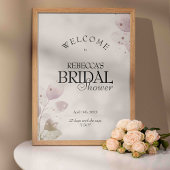 Affiche de bienvenue de la Fête des mariées rose p