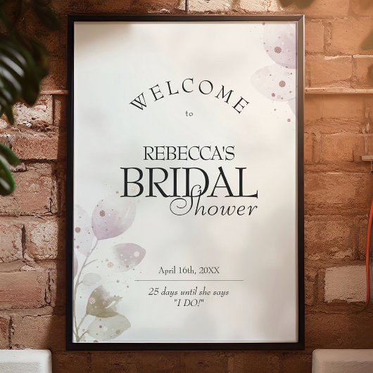 Affiche de bienvenue de la Fête des mariées rose p