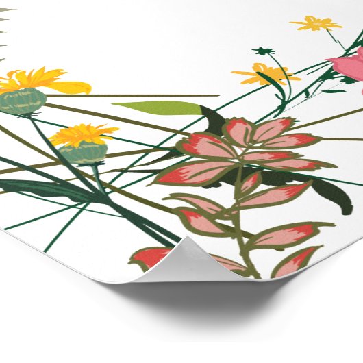 Affiche de bienvenue de la fleur sauvage Graduatio (Coin)