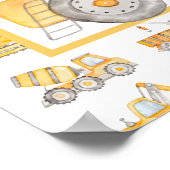 Affiche de bienvenue de la partie Camion de constr (Coin)