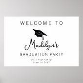 Affiche de bienvenue de la partie de diplôme simpl (Devant)