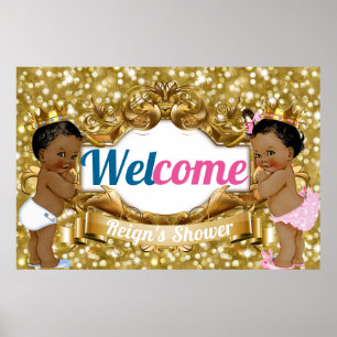 Affiche de bienvenue de la Parties scintillant roy