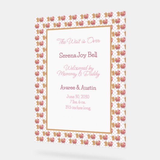 Affiche de bienvenue de la petite fille (Angle)