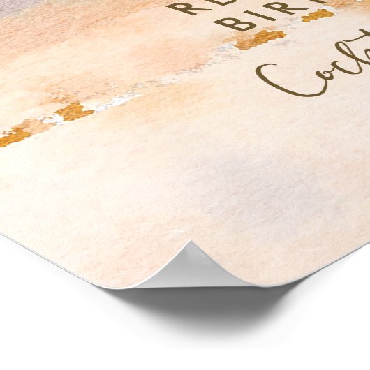 affiche de bienvenue de la plage tropicale (Coin)