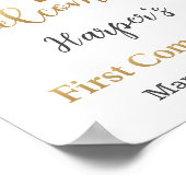 Affiche de bienvenue de la première communion, aff (Coin)