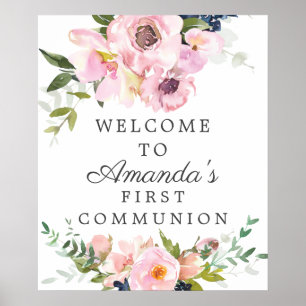 Affiche de bienvenue de la première communion des 