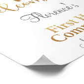 Affiche de bienvenue de la première sainte communi (Coin)